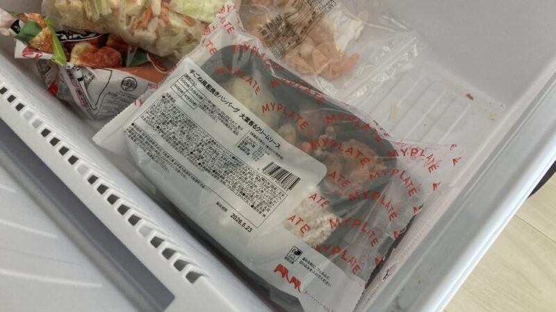 冷凍庫に入れたときの写真